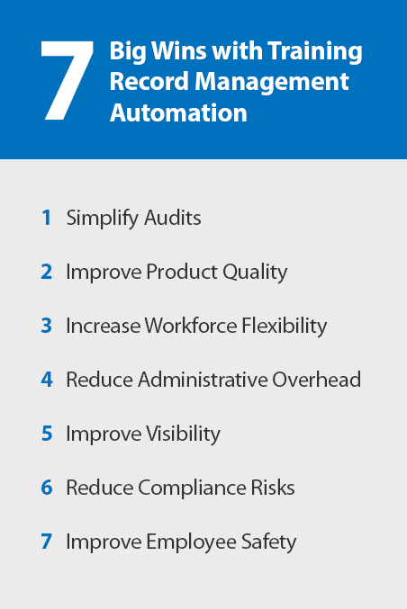 7 Big Wins of Training Record Management