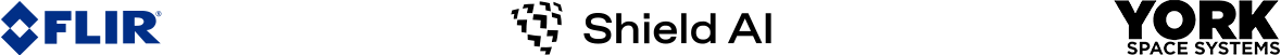 A & D Client Logos: Flir, Shield AI, and York Space Systems