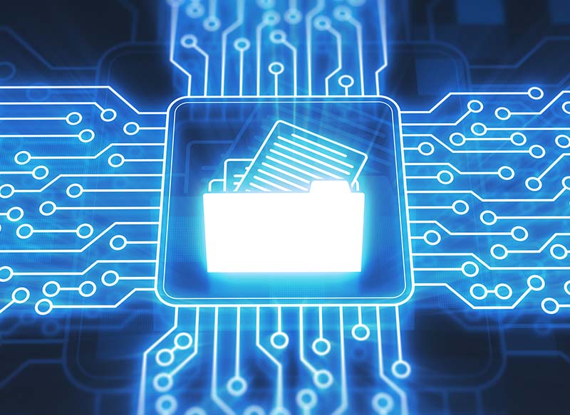 Image-Documents sur un fond numérique