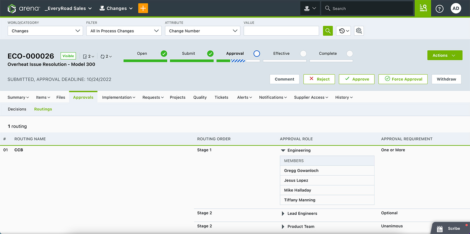 Automated Change Order Process