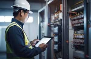 Image-Male engineer with BOM History on tablet