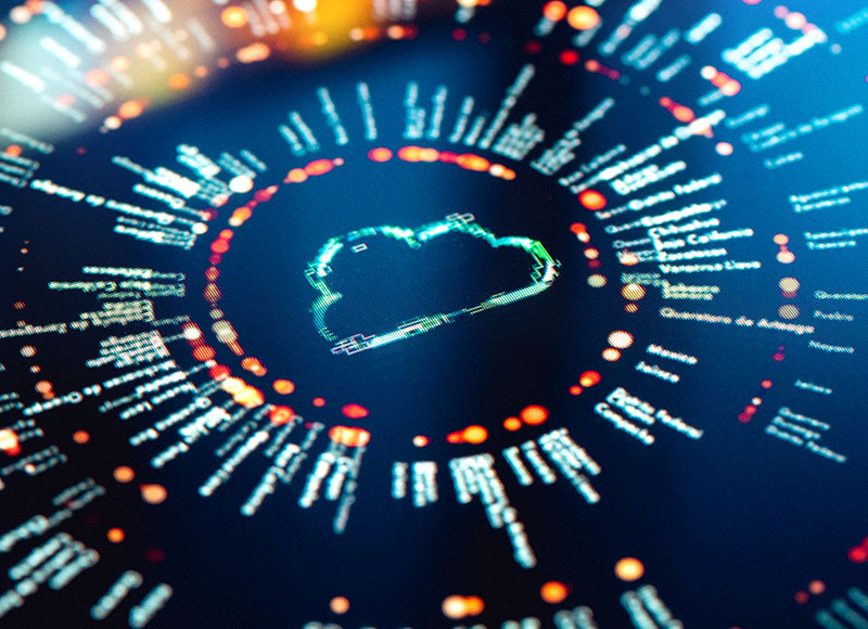 Foto mit einer Darstellung des Hochladens von Daten in die Cloud