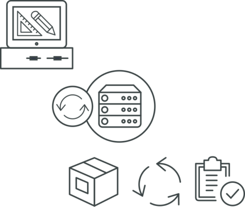 Icono de sistemas de datos CAD