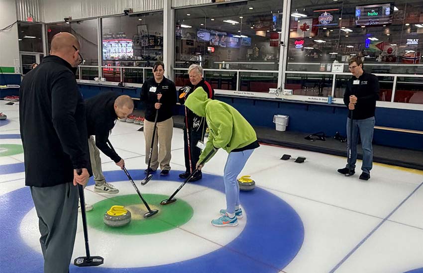 Curling teamwork