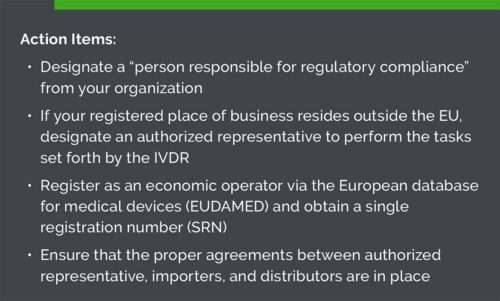 Economic Operator Action Items