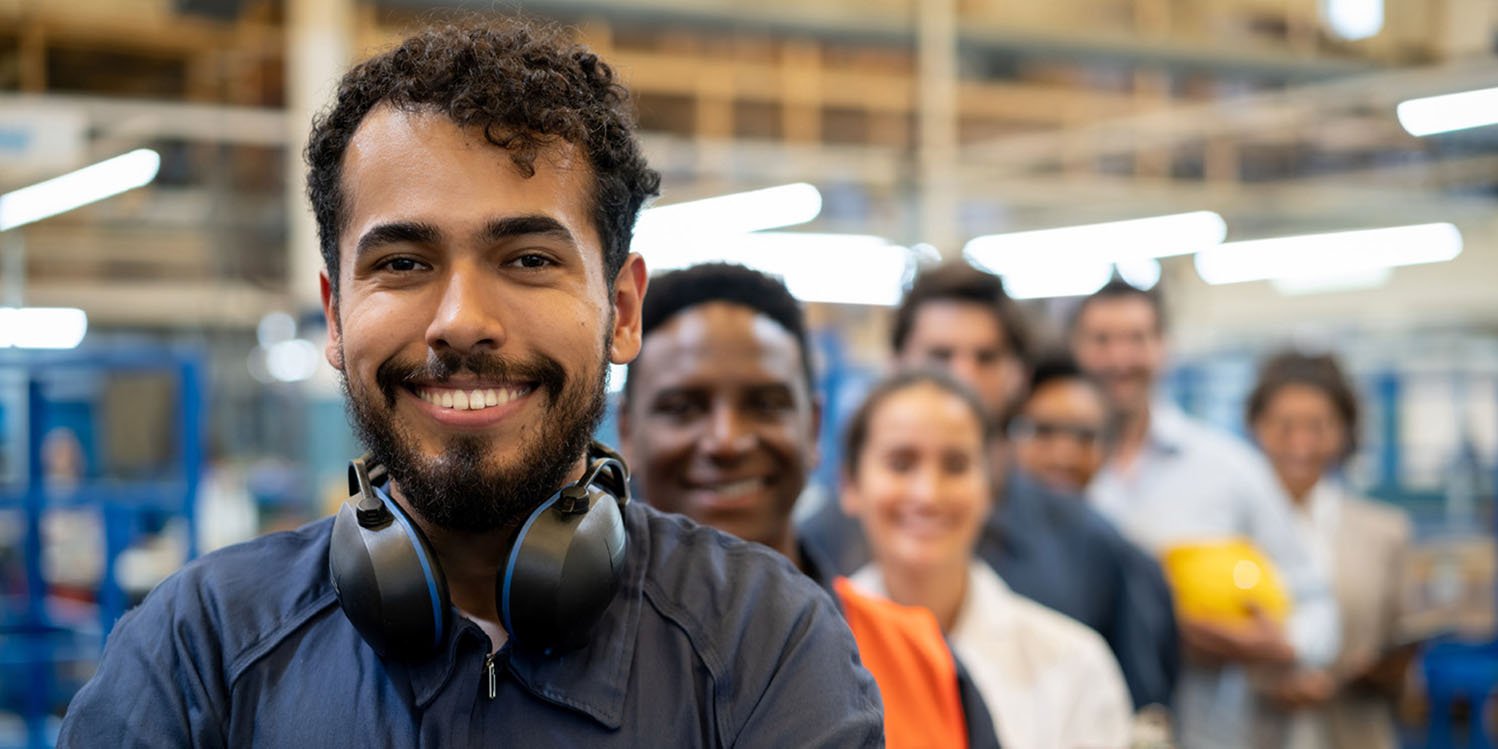 Diverse group of workers across multiple professions