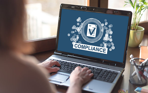 Image-Compliance concept on a laptop screen