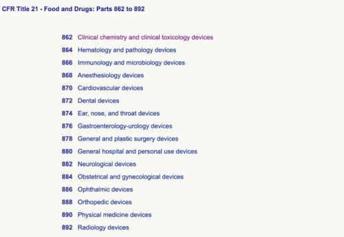 FDA Medical Specialties
