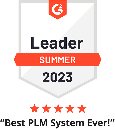 Distintivo de líder G2 primavera de 2023: ¡El mejor sistema PLM de la historia!