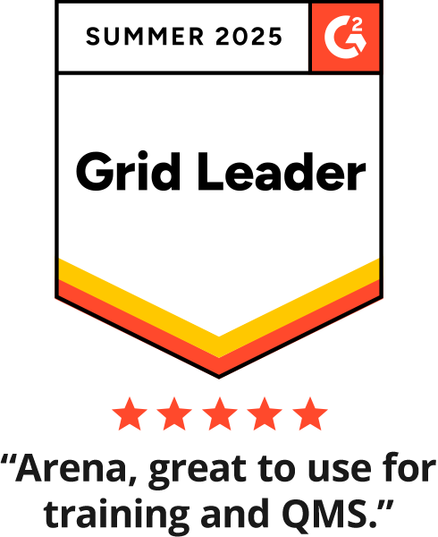Graphic-G2 Summer 2025 Leader “Arena, great to use fortraining and QMS.”
