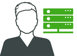 Icono de administradores de sistemas y TI