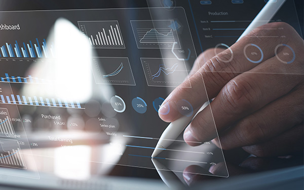 Image-Digital tablet analyzing sales data and financial growth graph chart report
