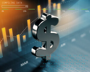 Graphic treatment of 3D $ symbol