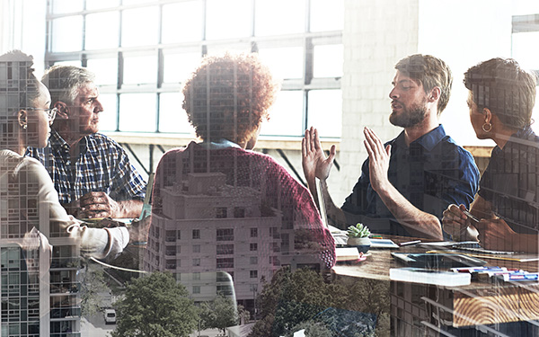 Image-Group of engineers collaborating