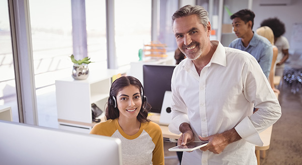 Image-Marketing firm office environment with happy professionals
