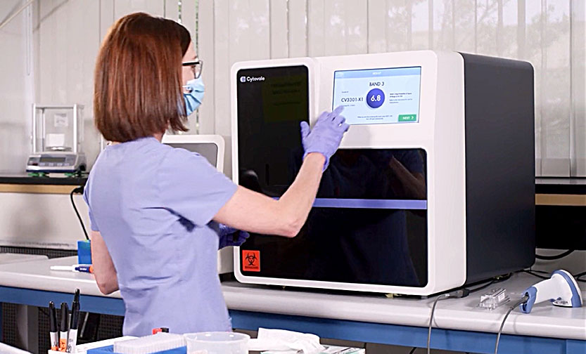 Image-Cytovale System being operated by a medical professional 