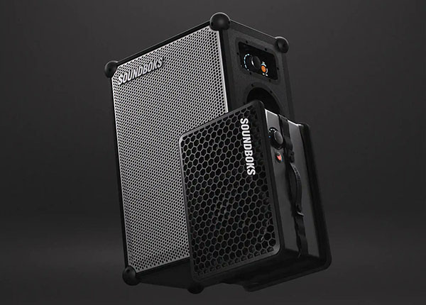 Image-Soundboks Bluetooth speakers built for parties, festivals, and outdoor adventures.