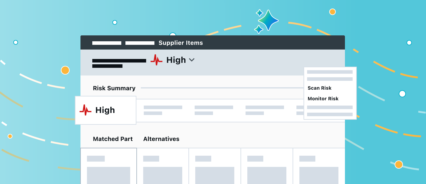 Image-Illustrated screen shot of Arena Supply Chain Intelligence risk mitigation