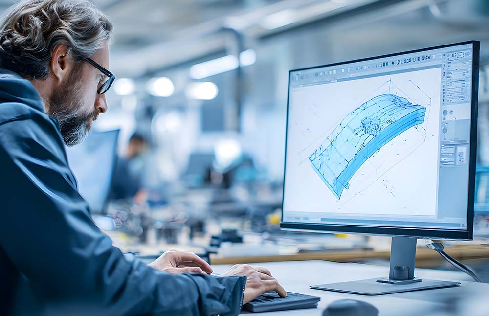 Image-Male engineer looking at CAD file and BOM