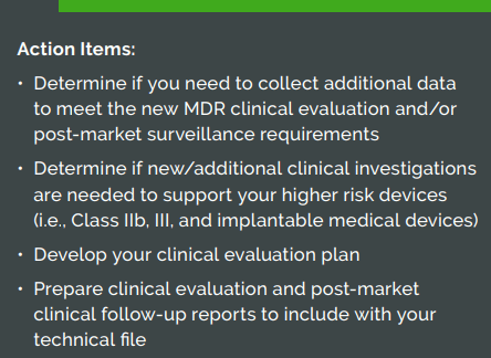  collect additional data to meet the new MDR clinical evaluation