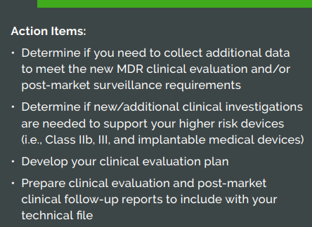 collect additional data to meet the new MDR clinical evaluation