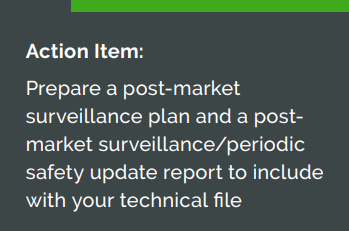 Action Item - Prepare a post-market surveillance plan