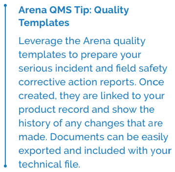 Arena QMS Tip: Quality Templates 