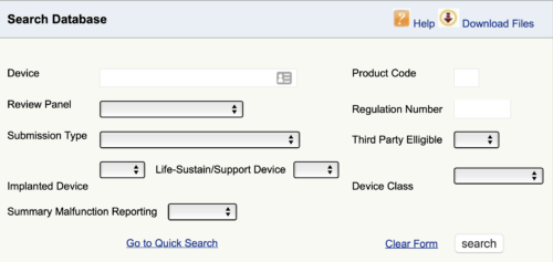 Device Classification Database