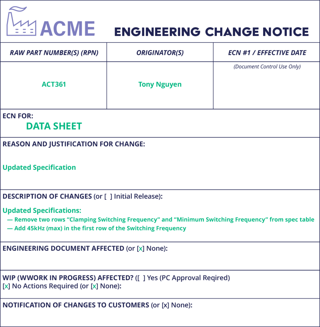 Engineering Change Notice (ECN) Definition | Arena